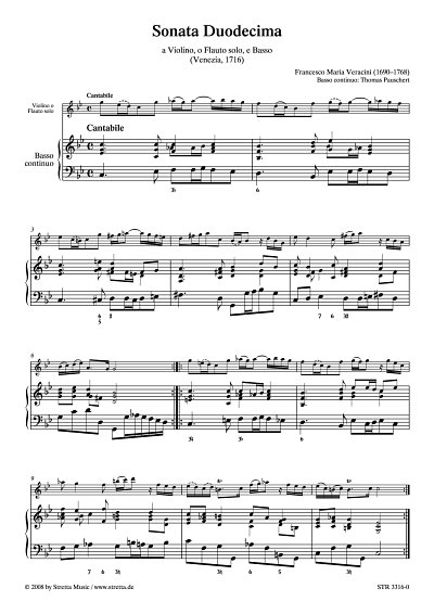 DL: F.M. Veracini: Sonata Duodecima a Violino, o Flauto solo