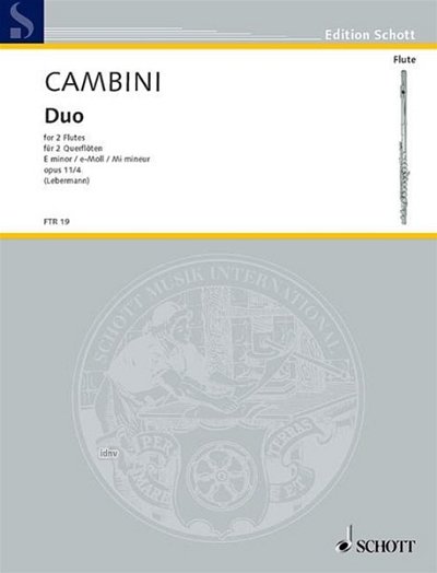 G. Cambini: Duo e-Moll op. 11/4 , 2Fl (Sppa)