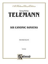G.P. Telemann y otros.: Telemann: Six Canonic Sonatas