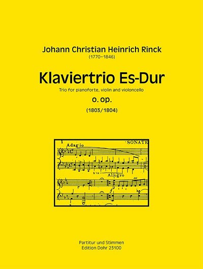 J.C.H. Rinck: Klaviertrio Es-Dur o. op., VlVcKlv (Pa+St)