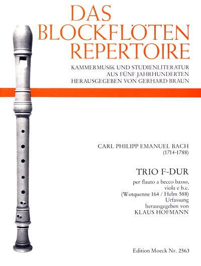 C.P.E. Bach: Trio F-Dur Wq 163, BbflVlaBc (Pa+St)