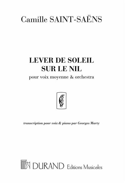 C. Saint-Saëns: Lever De Soleil Sur Le Nil Contralto-Piano