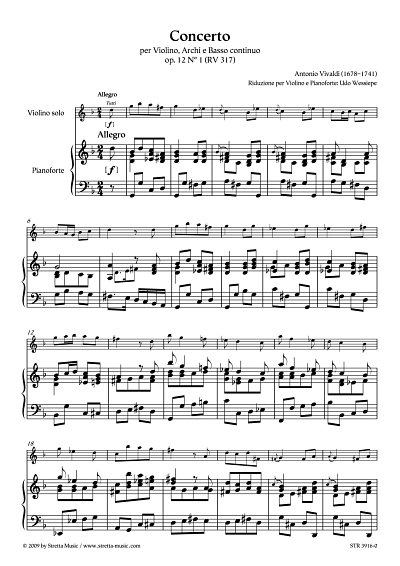 DL: A. Vivaldi: Concerto per Violino, Archi e Basso continuo