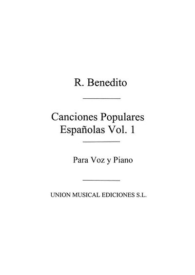 R. Benedito Vives: Canciones populares españolas 1, GesKlav
