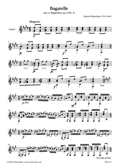 DL: H. Marschner: Bagatelle aus: 12 Bagatellen, op. 4 (Nr. 5