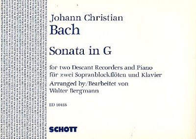 J.C. Bach: Sonata G-Dur nach op. 16/2  (Pa+St)