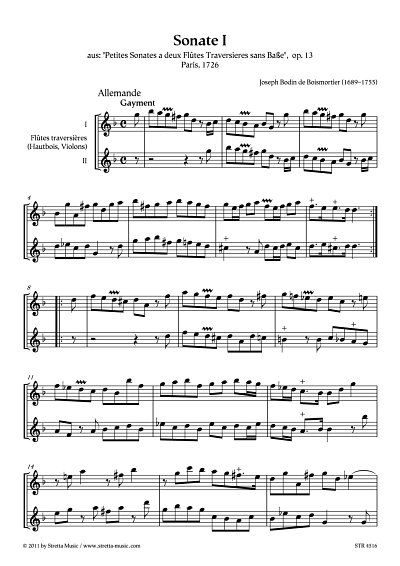 DL: J.B. de Boismortier: Sonate I aus: 