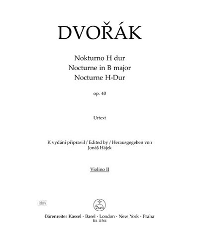 A. Dvořák: Nocturne H-Dur op. 40