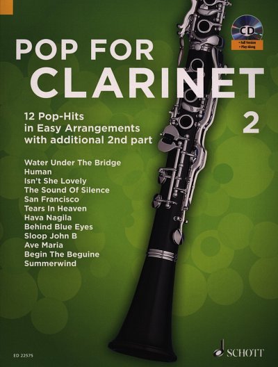 U. Bye: Pop for Clarinet 2, 1-2Klar (Sppa+CD)