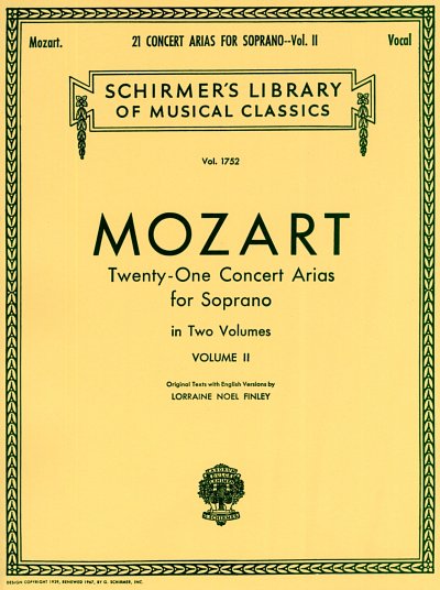 W.A. Mozart: 21 Concert Arias for Soprano 2, GesSKlav