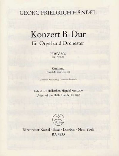 G.F. Haendel: Orgelkonzert B-Dur op. 7/1 HWV 306