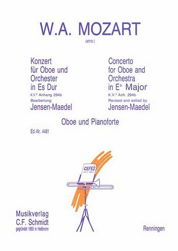 W.A. Mozart: Konzert für Oboe und Orchester KV Anhang 294 b