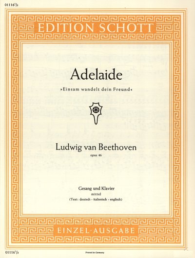 L. v. Beethoven: Adelaide op. 46 , GesMKlav