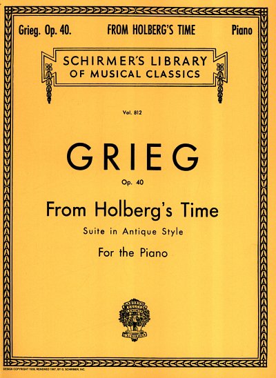 E. Grieg: From Holberg's Time, Klav