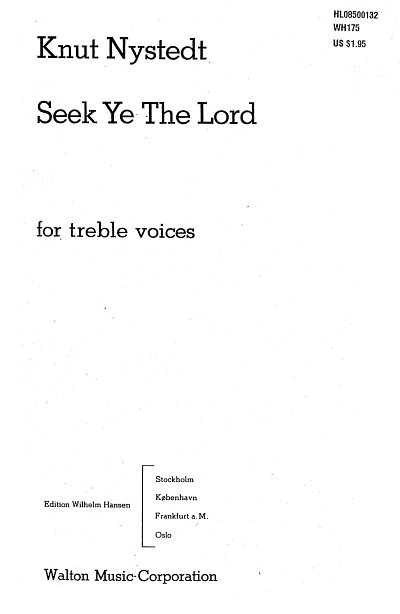 K. Nystedt: Seek Ye The Lord