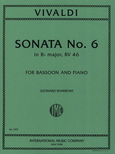 A. Vivaldi: Sonata N. 6 Si B (Sharrow) (Bu)