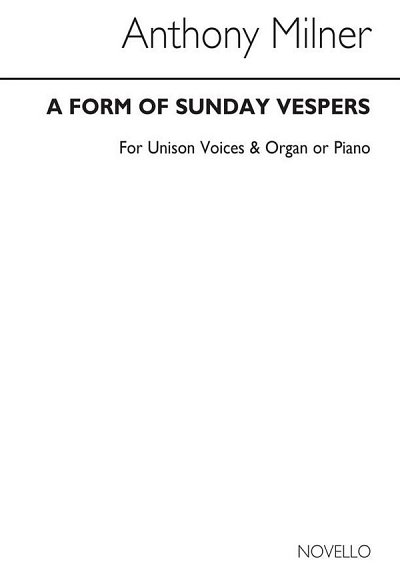 A Form Of Sunday Vespers ( Score), Ch1Org (Chpa)