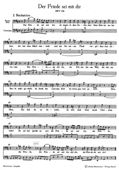 J.S. Bach: Der Friede sei mit dir BWV 158 (Part)
