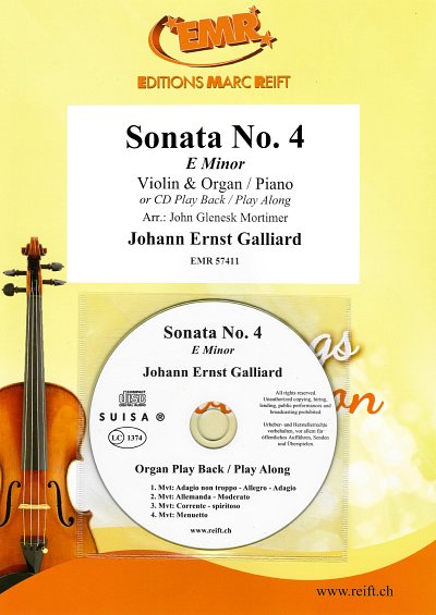 J.E. Galliard: Sonata No. 4, VlKlv/Org (+CD)