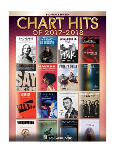 M. Hildner: Chart Hits Of 2017-2018 (Big Note Songbook, Klav