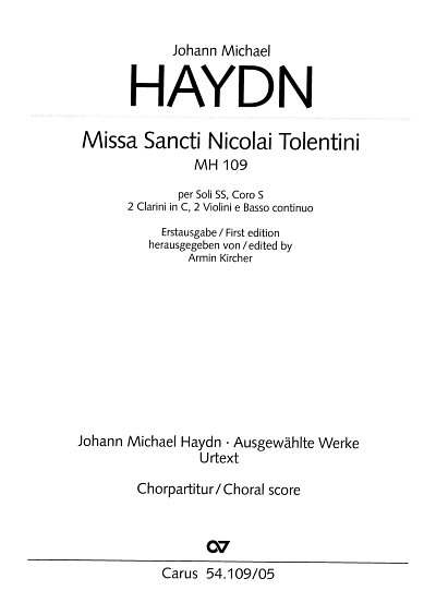 AQ: M. Haydn: Missa Sancti Nicolai Tolentini (Chpa) (B-Ware)