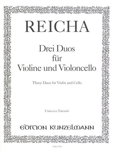 J. Reicha: 3 Duos für Violine und Violoncello, VlVc (Stsatz)