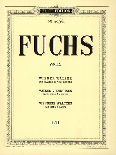 R. Fuchs: Wiener Walzer op. 42/1-10 Band 1, Klav4m