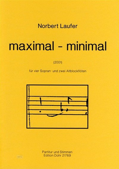 N. Laufer: maximal - minimal (Pa+St)