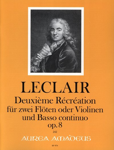 J.-M. Leclair: Deuxieme Recreation op. 8, 2Fl/VlBC (Pa+St)