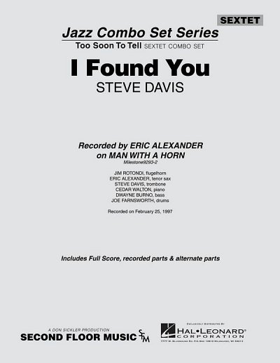 S. Davis: I Found You, Jazzens (Pa+St)