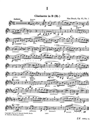 M. Bruch: Nr. 1 a-moll aus "Acht Stücke" op. 83/1