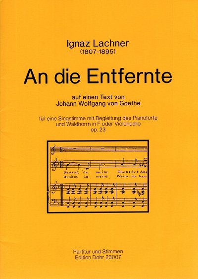 I. Lachner: An die Entfernte op. 23 (Pa+St)