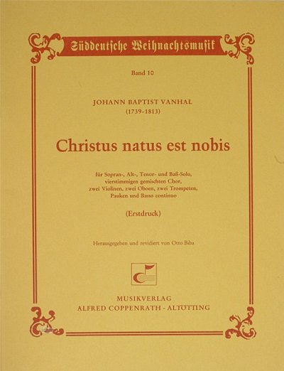 J.B. Vanhal: Christus natus est nobis, GsGchOrch (Part.)