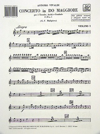 A. Vivaldi: Concerto in Do Maggiore RV 537 (, Sinfo (Stsatz)