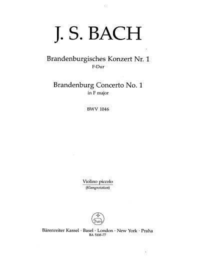J.S. Bach: Brandenburgisches Konzert Nr. 1 F-Dur BW, Barorch