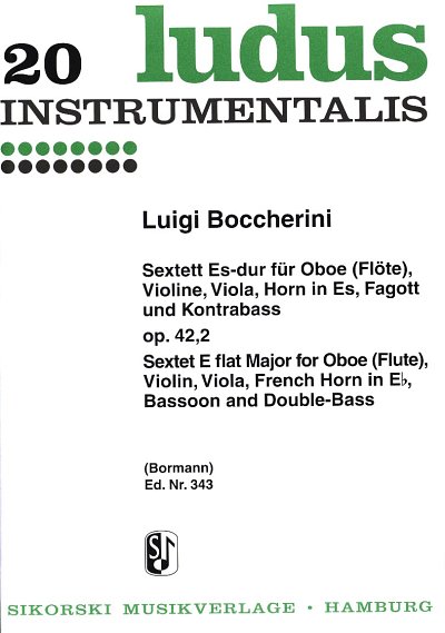 L. Boccherini: Sextett für Oboe (Flöte), Violine, Viola, Horn in Es, Fagott und Kontrabass Es-Dur op. 42/2