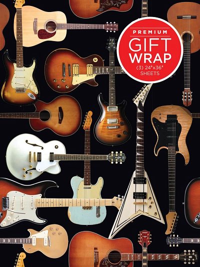 Hal Leonard Wrapping Paper - Guitar Collage Theme