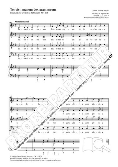 DL: M. Haydn: Tenuisti manum dexteram meam d-Mol, Gch4Bc (Pa