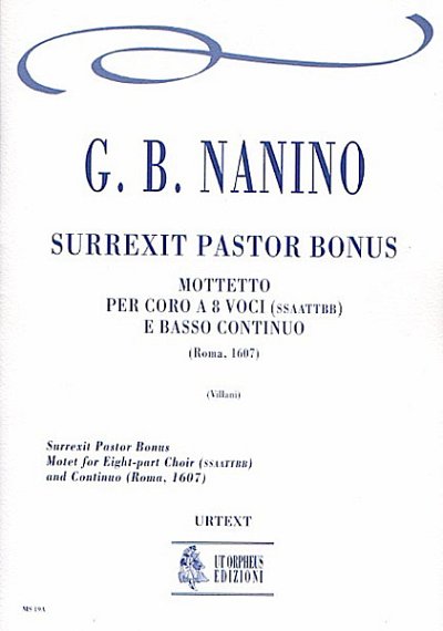 G.B. Nanino: Surrexit Pastor Bonus. Motet (Roma 1607 (Part.)