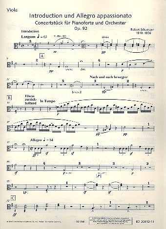 R. Schumann: Introduction und Allegro appass, KlavOrch (Vla)