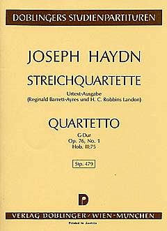 J. Haydn: Quartett G-Dur Op 76/1 Hob 3:75