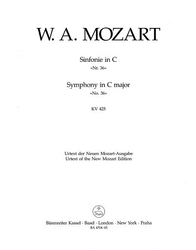 W.A. Mozart: Sinfonie Nr. 36 C-Dur KV 425, Sinfo (HARM)