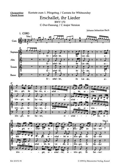 J.S. Bach: Erschallet, ihr Lieder BWV 172, GCh4 (Chpa)