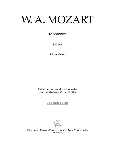 W.A. Mozart: Idomeneo KV 366, Sinfo (VcKb)