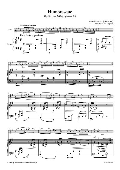 DL: A. Dvo?ak: Humoresque op. 101, Nr. 7