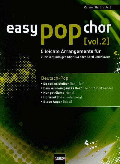 easy pop chor 2: Deutsch-Pop, Fch/Gch3Klv (Klavpa)