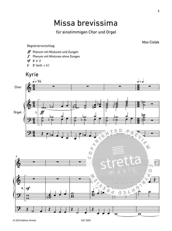 M. Ciolek: Missa Brevissima, Ch1Org (Orgpa) (1)