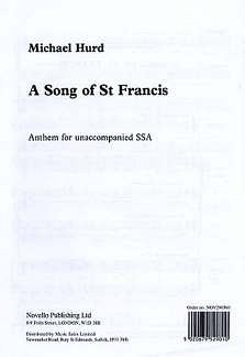 M. Hurd: A Song Of Saint Francis, FchKlav (Chpa)