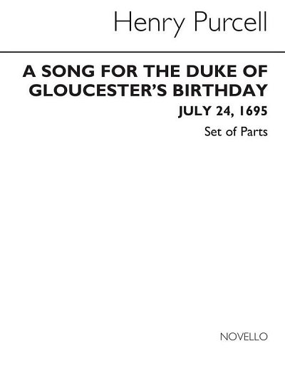 H. Purcell: Song For The Duke Of Gloucester's Birth, Ch (Bu)
