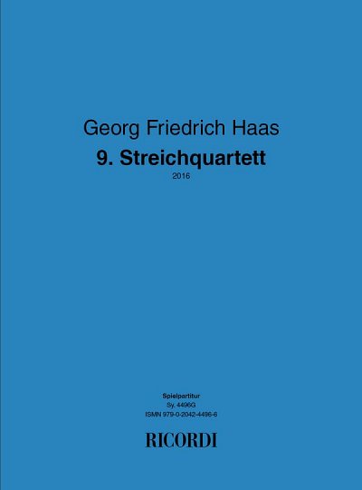 9. Streichquartett (German version), 2VlVaVc (Part.)
